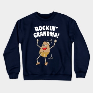 Rockin' Grandma White Text Crewneck Sweatshirt